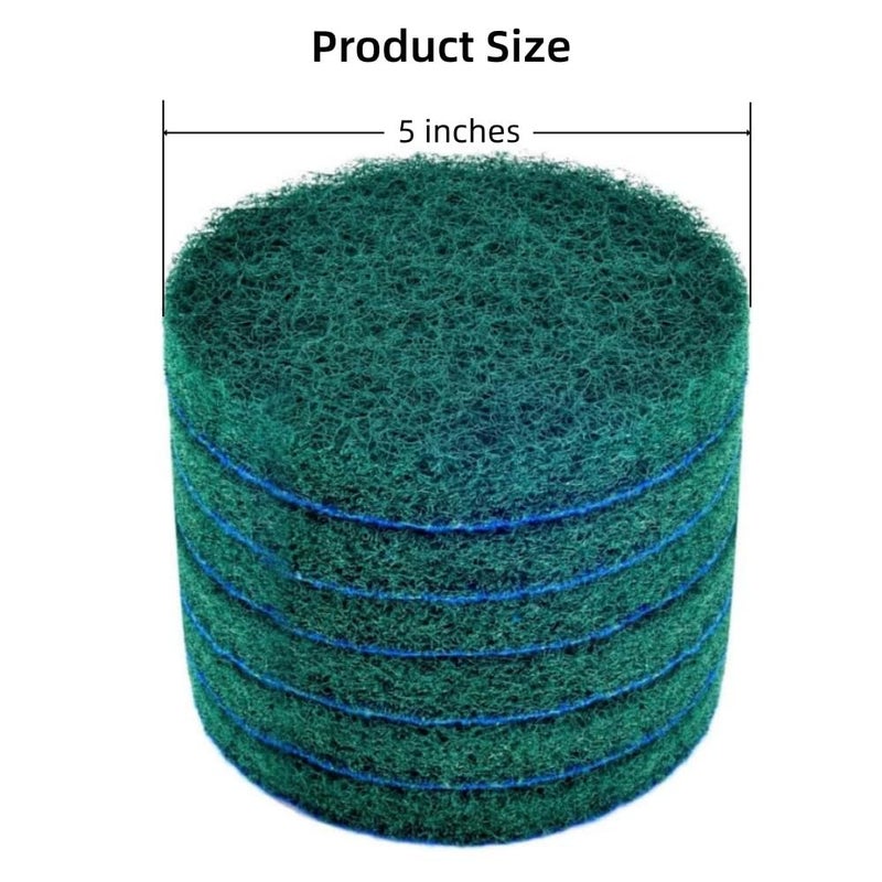 Kichwit 6-Pack Replacement Scrub Pads, Super Abrasive, Green (5 Inch) - Image 4